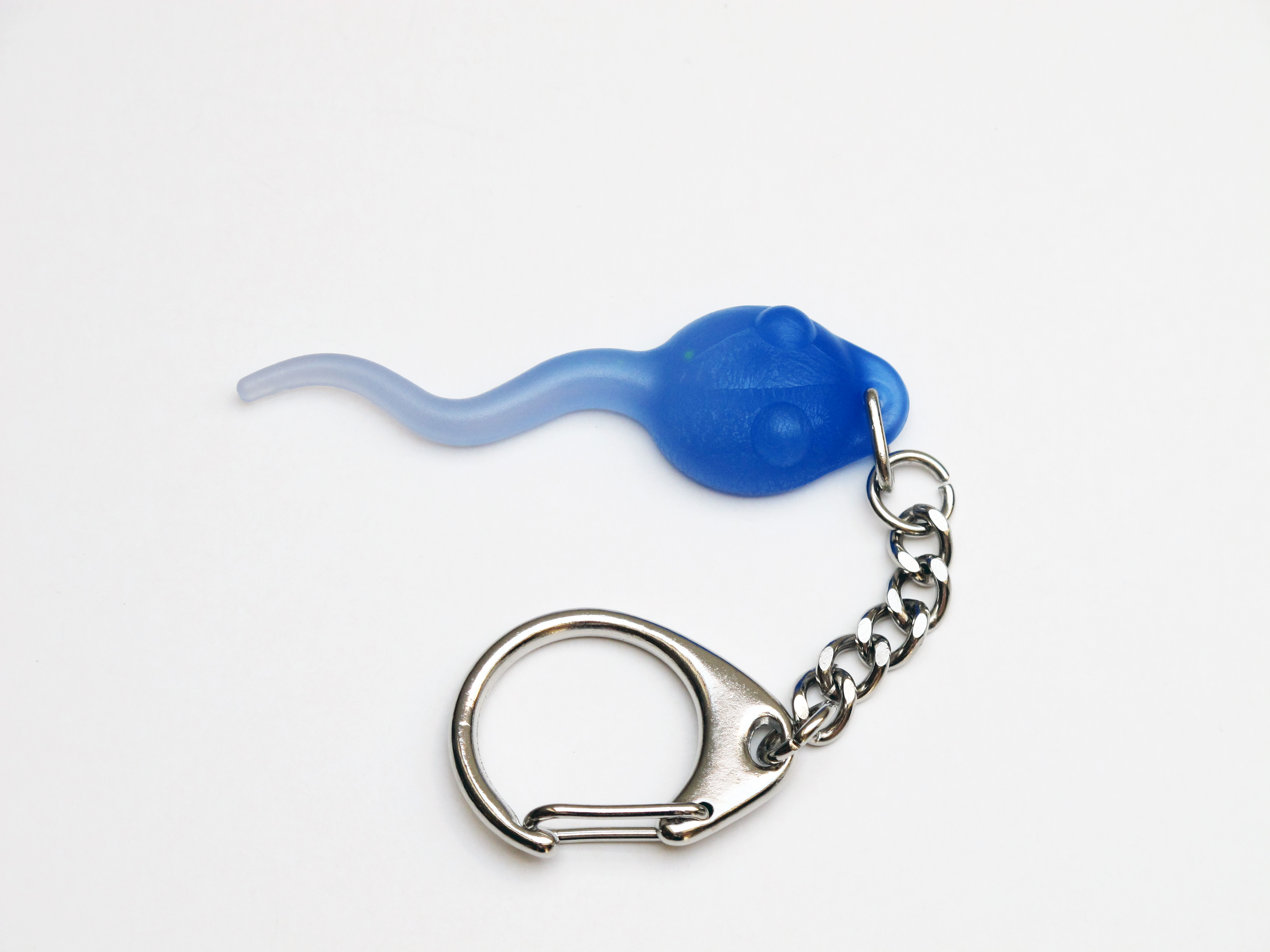 Sperm Keyring Thermochromic Blue to Natural 